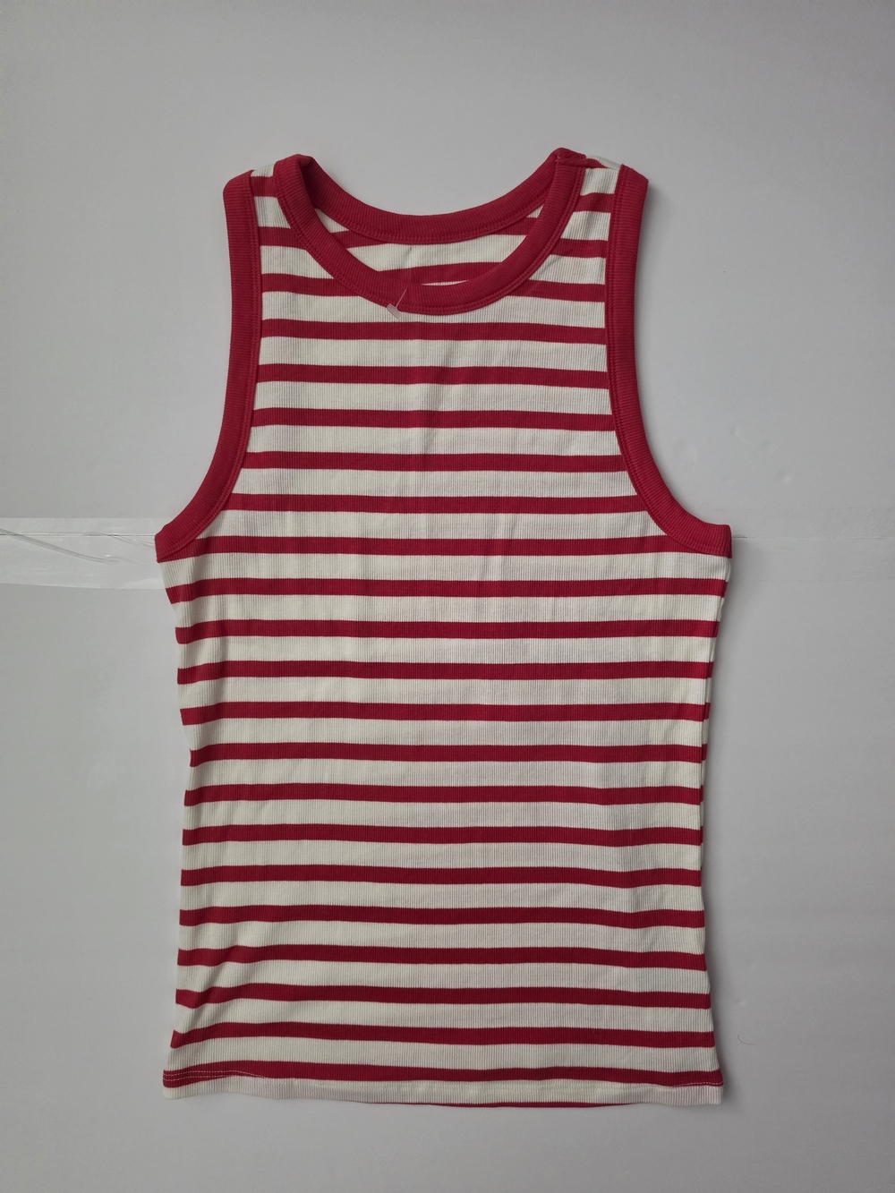 a new day Red and White Striped Tank Top